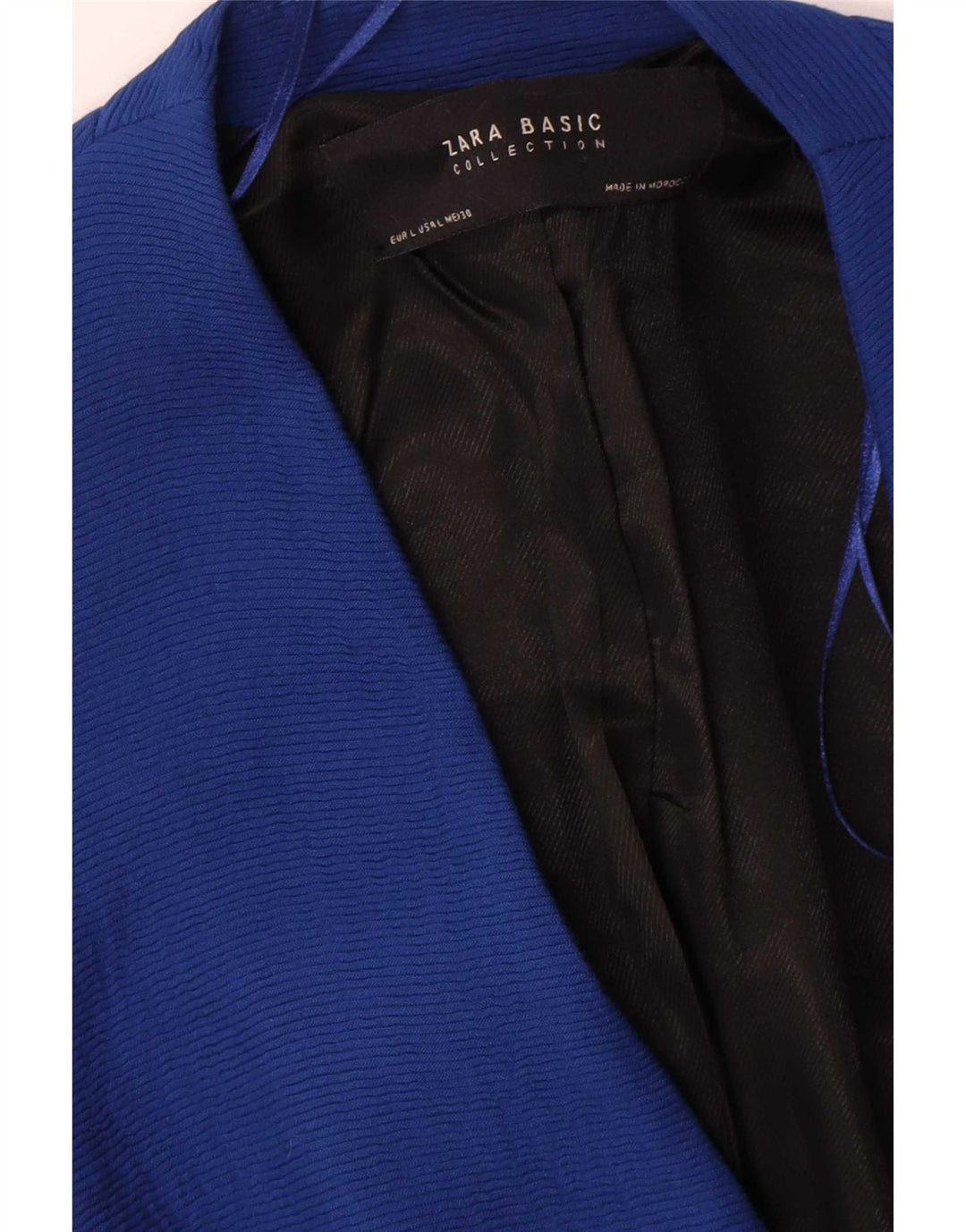 Giacca blazer a 1 bottone da donna Zara UK 16 grande viscosa blu