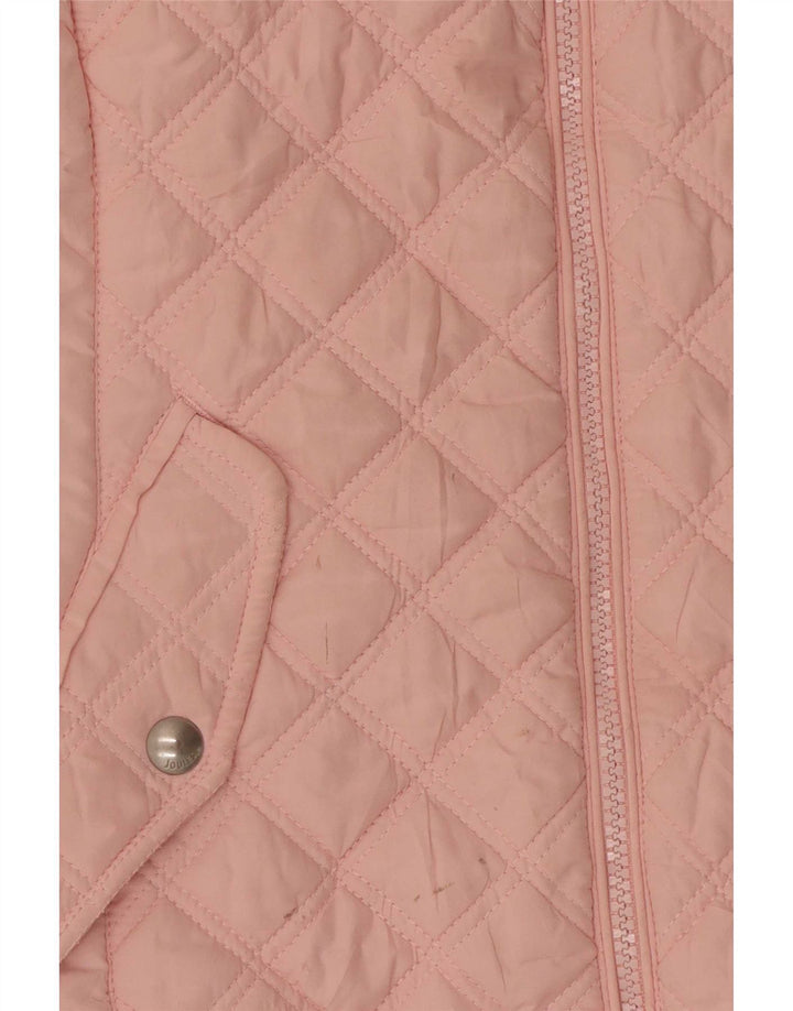 Gilet trapuntato da donna Joules UK 16 grande poliestere rosa