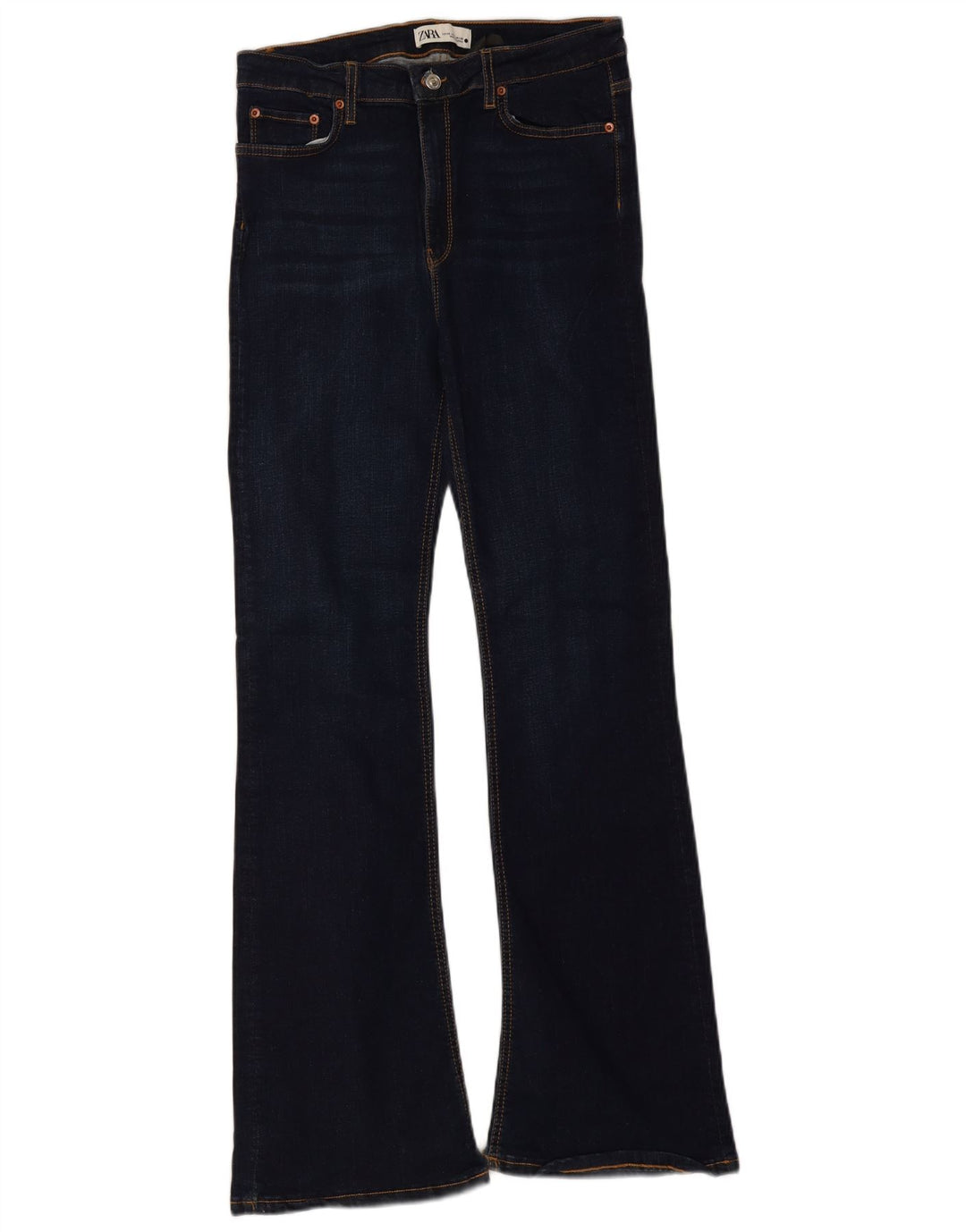 Jeans svasati slim da donna Zara EU 40 medio W30 L32 cotone blu navy