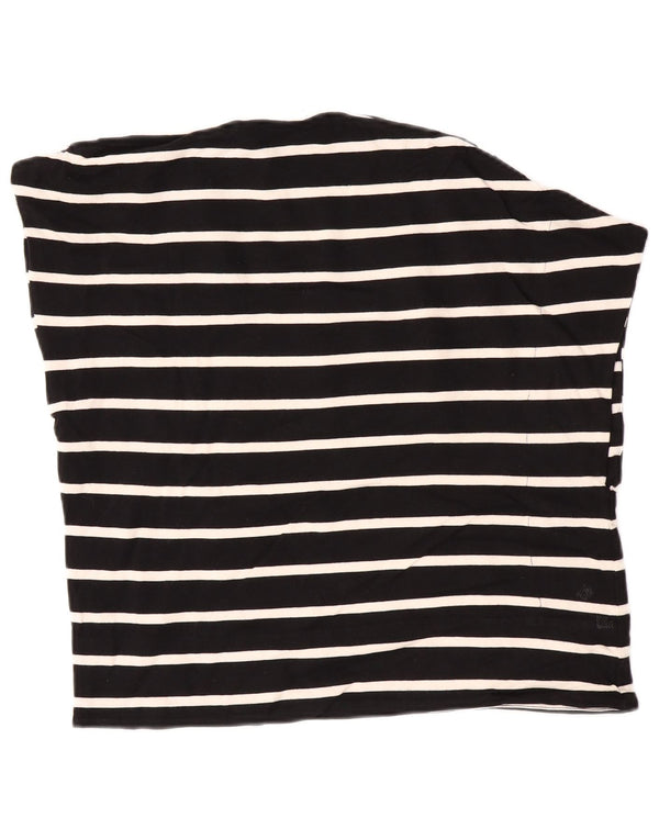 T-shirt Zara da donna Top UK 10 piccola in cotone a righe nere