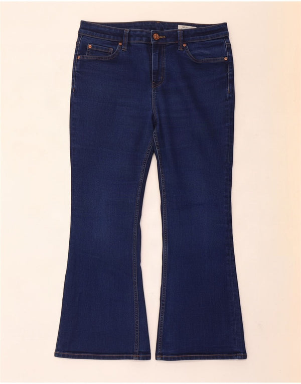 Marks & Spencer Donna The Eva Bootcut Jeans UK 14 Large W32 L28 Blu Navy