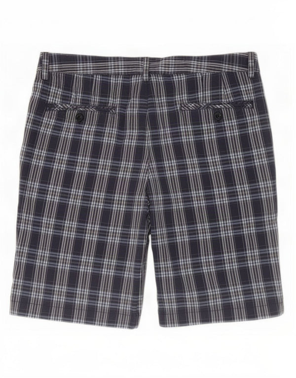 Pantaloncini chino da uomo Chervo IT 50 Large W32 cotone a quadri blu navy