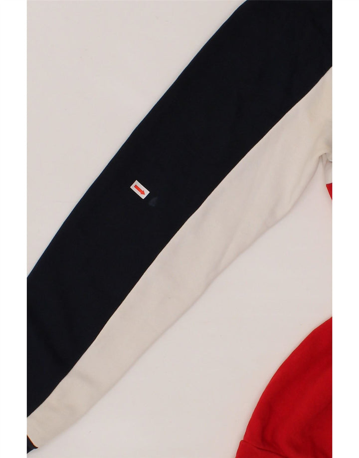 FILA Mens Graphic Sweatshirt Jumper Small Multicoloured Colourblock Cotton Vintage Fila and Second-Hand Fila from Messina Hembry 