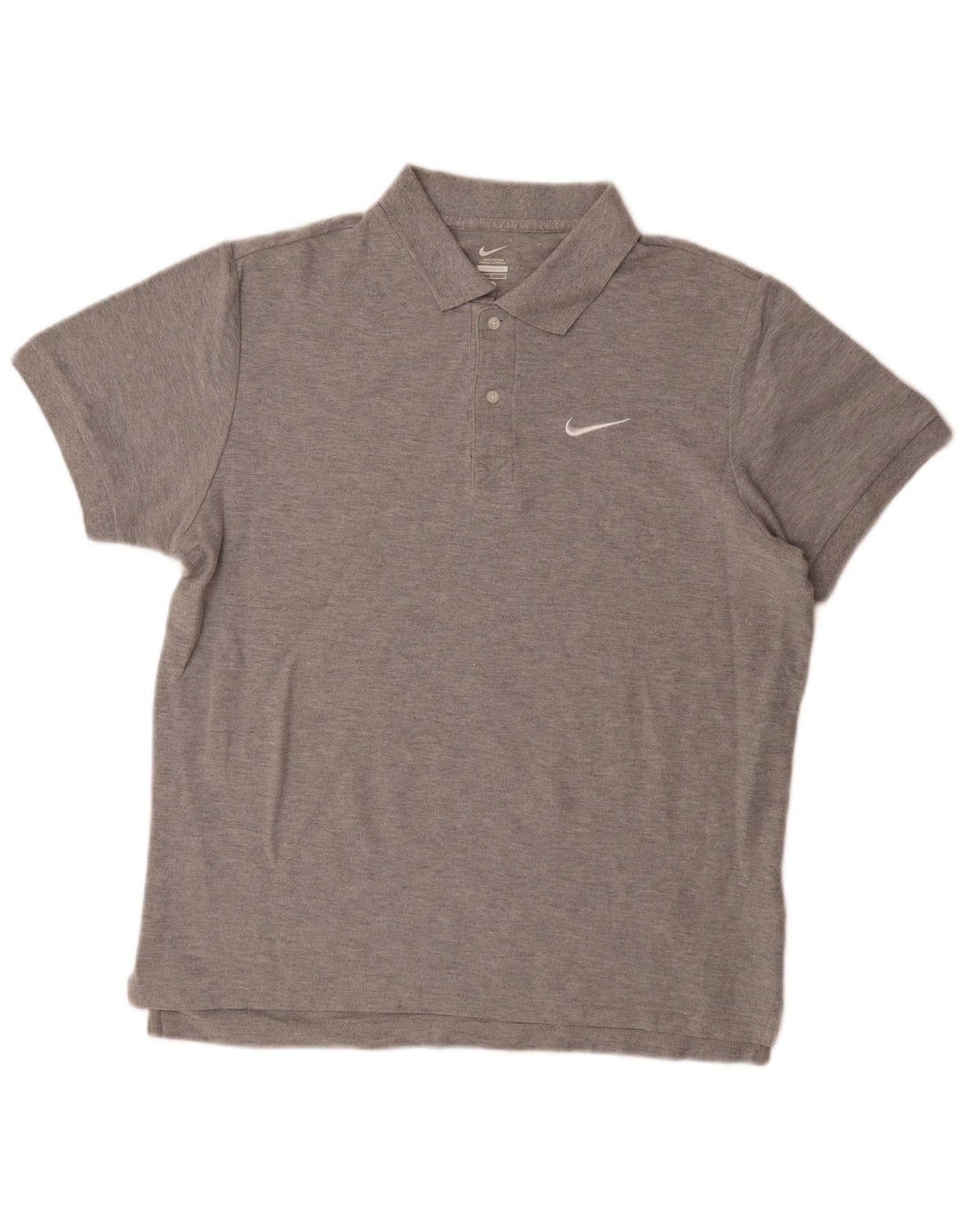 Polo NIKE da uomo grande in cotone grigio