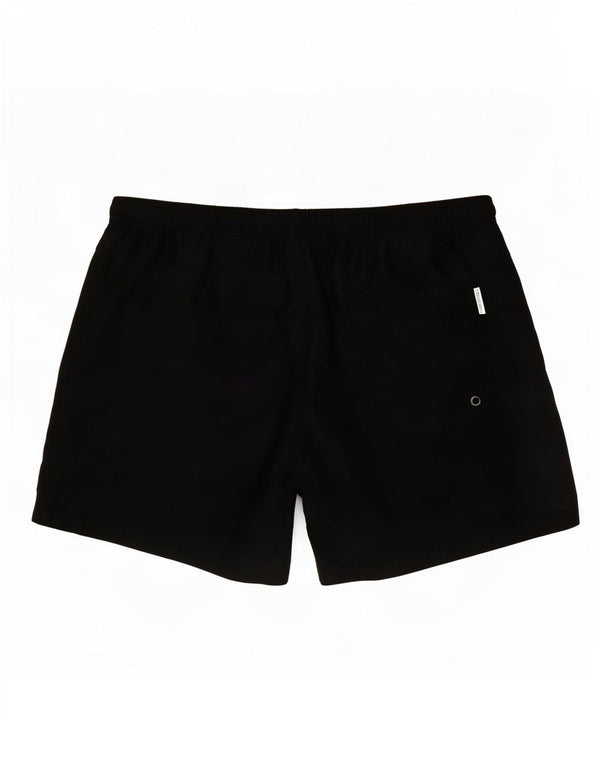 Pantaloncini da bagno grafici da uomo Calvin Klein grandi in poliestere color block nero