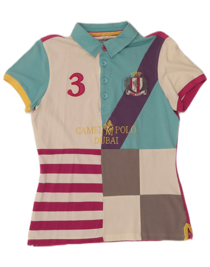 TOM JOULE Polo da rugby grafica da donna Dubai UK 16 grande multicolore
