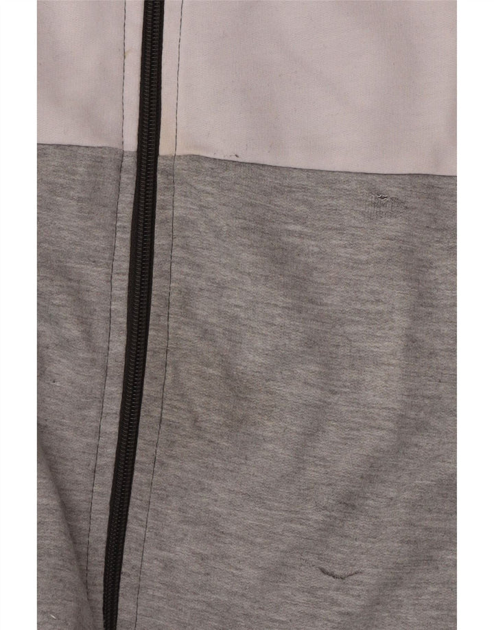 Giacca da tuta da uomo Kappa in poliestere color block grigio medio