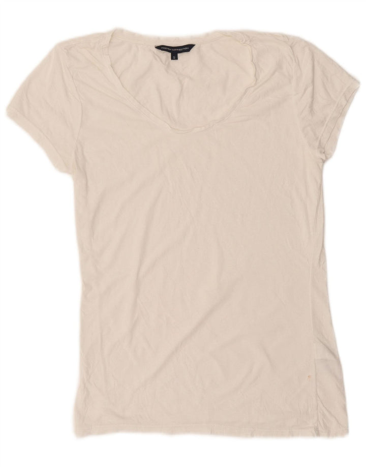 T-shirt da donna French Connection Top UK 10 piccola in cotone bianco
