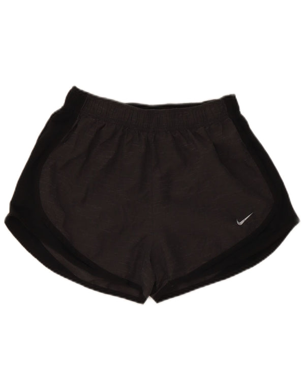 Pantaloncini sportivi Nike da donna UK 8 Small Grigio Colourblock in poliestere