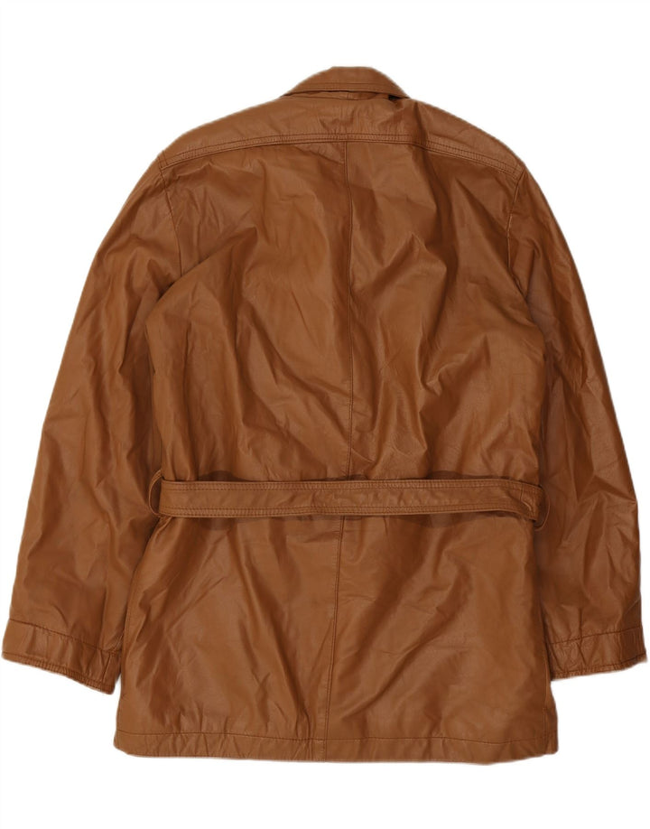 HUNTER Womens Leather Jacket IT 48 XL Brown Leather Vintage Hunter and Second-Hand Hunter from Messina Hembry 