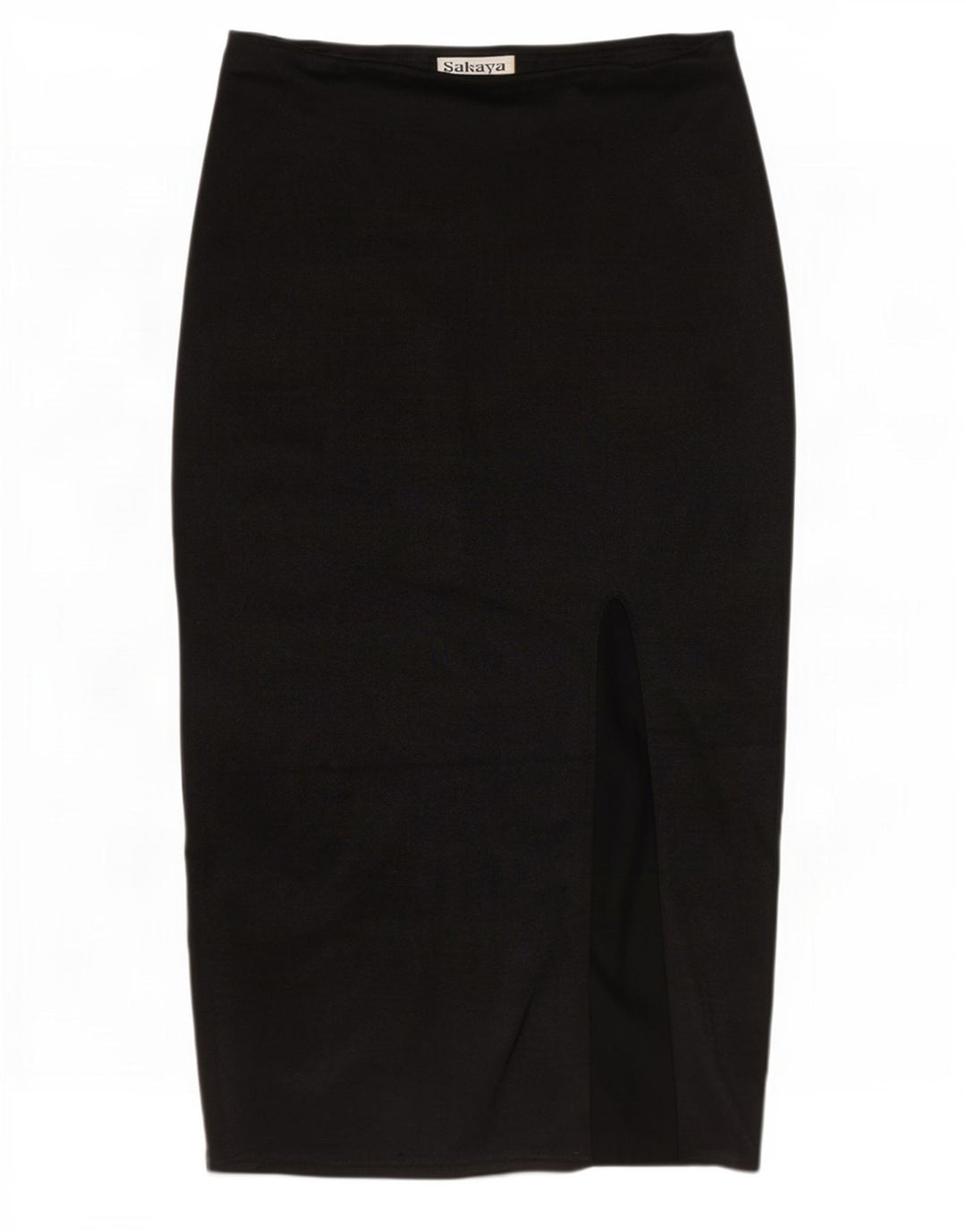 Gonna a tubino vintage da donna W32 grande in nylon nero