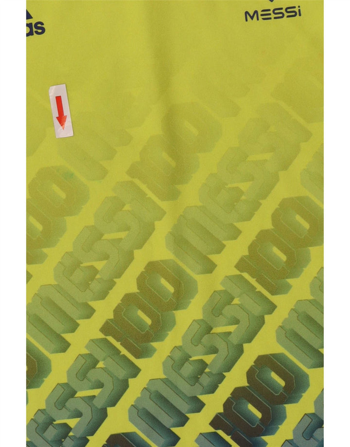 T-shirt grafica Adidas da ragazzo MESSI Top 11-12 anni in poliestere verde