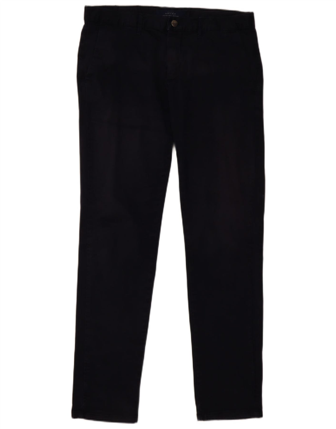 Pantaloni Chino Slim Da Uomo ZARA EU 40 Medio W31 L32 Blu Navy