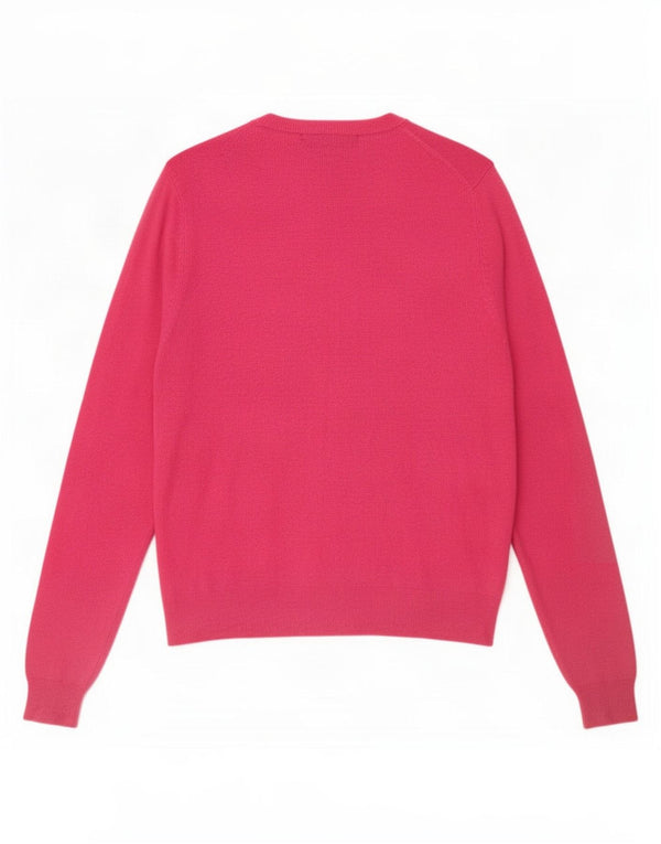 Maglione cardigan da donna Marks & Spencer UK 14 grande viscosa rosa