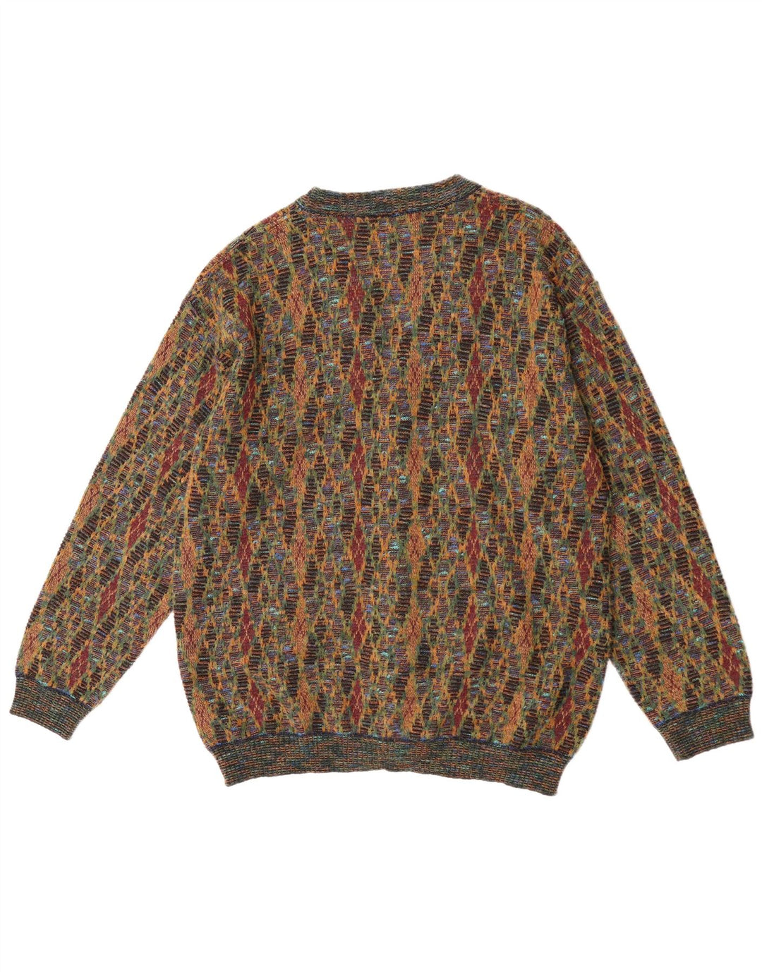 Maglione cardigan da uomo Suspence Argyle/diamante multicolore medio