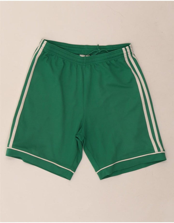 Pantaloncini sportivi ADIDAS Climalite da ragazzo 13-14 anni in poliestere verde