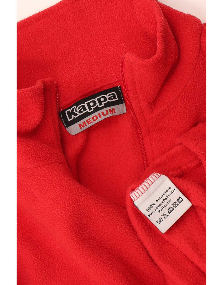 Maglione in pile da uomo Kappa con zip e collo in poliestere rosso medio