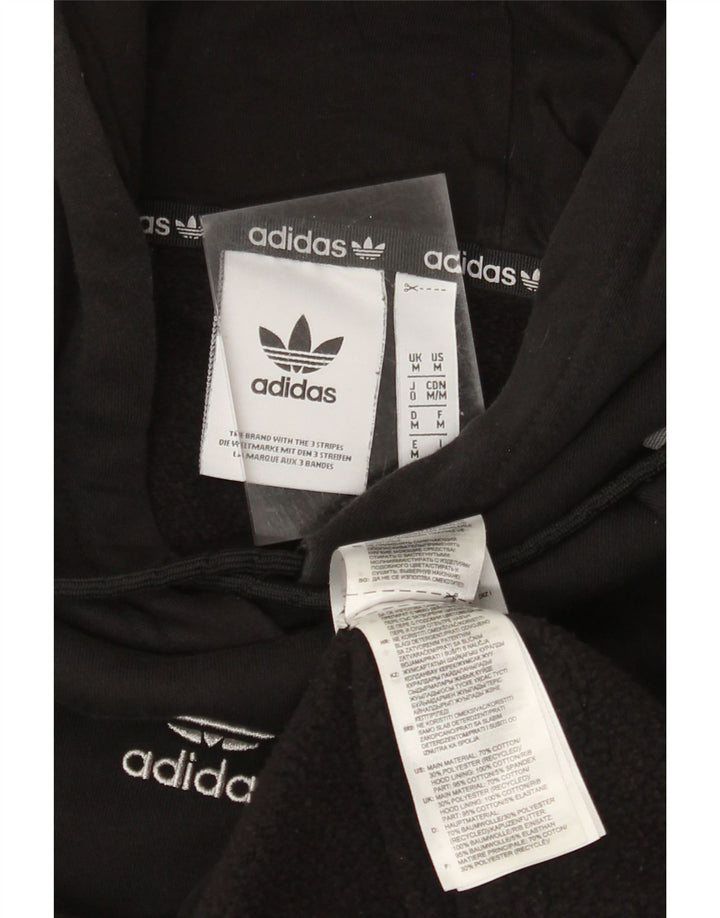 Felpa con cappuccio da uomo ADIDAS media cotone nero