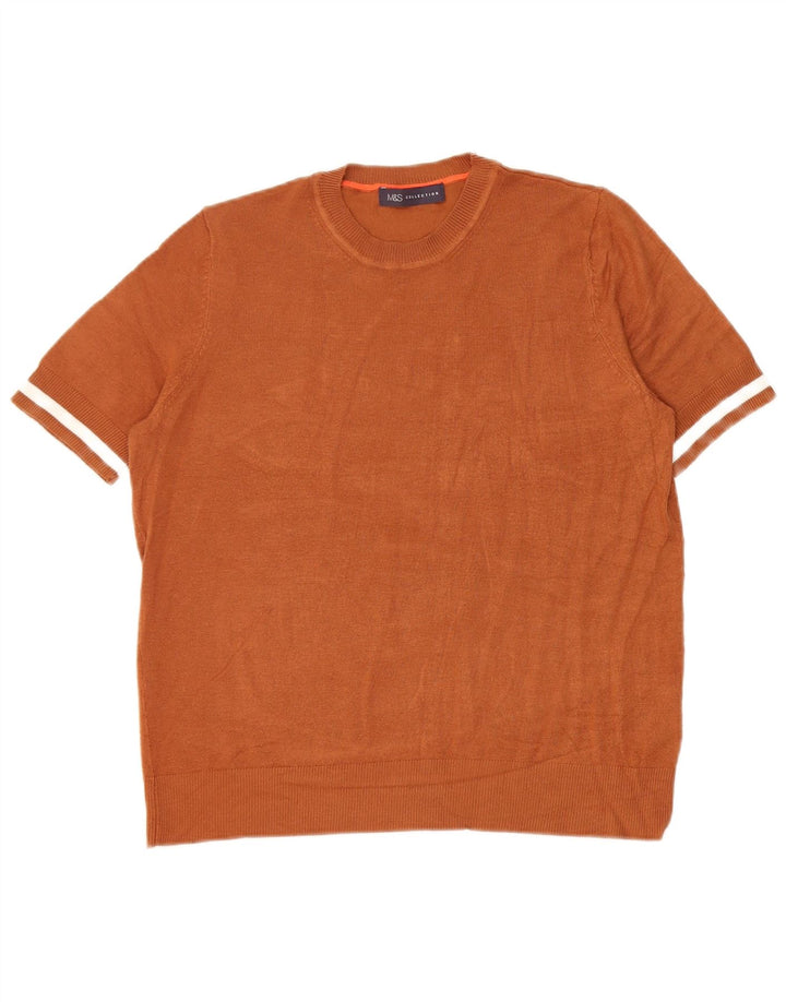 Maglione maglione girocollo da donna Marks & Spencer UK 12 Marrone medio