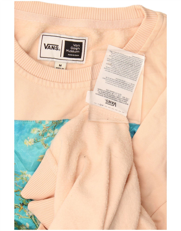 Felpa con grafica da uomo Vans, maglione, cotone rosa medio