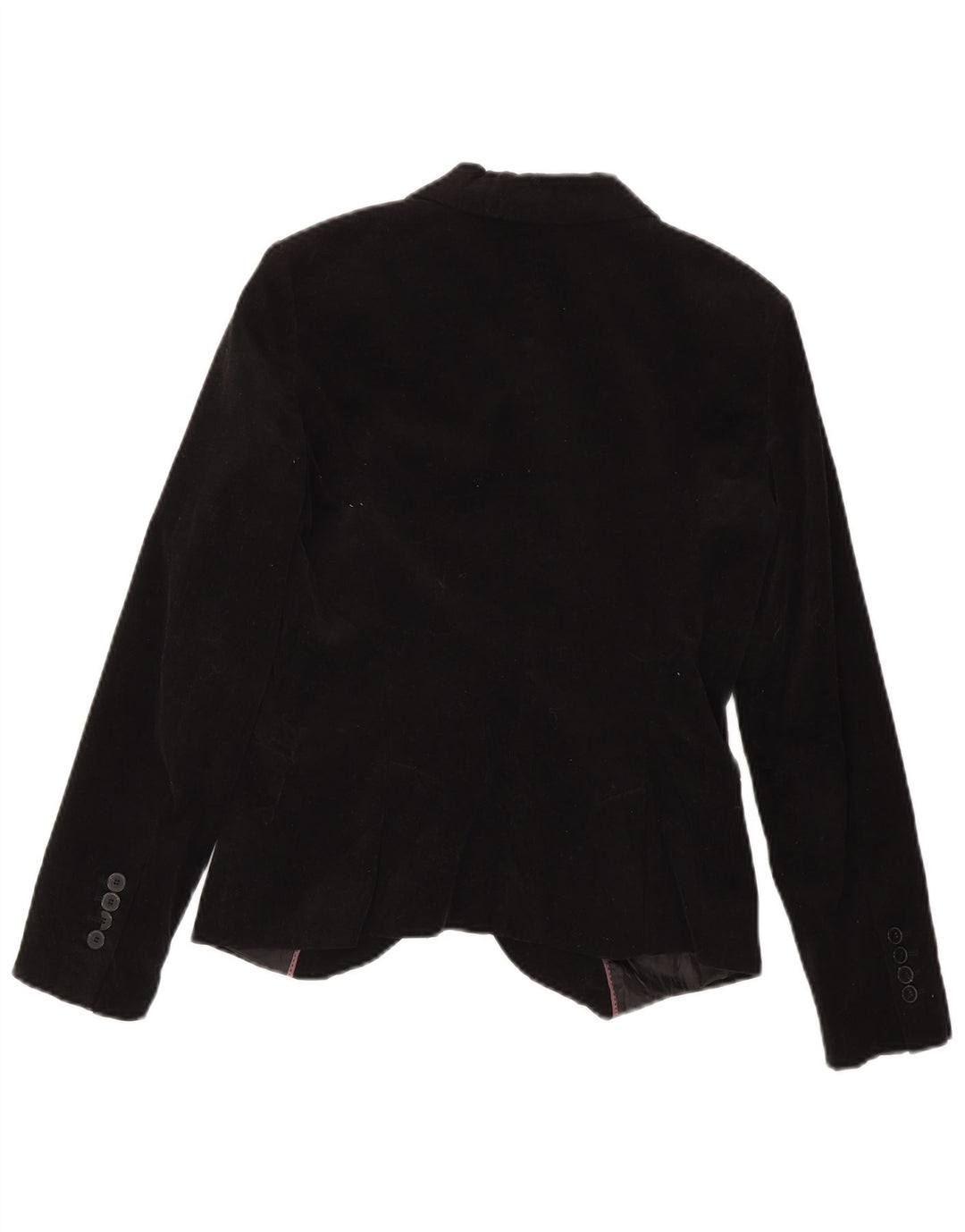 Giacca blazer in velluto a 1 bottone da donna Zara UK 10 piccola in cotone nero