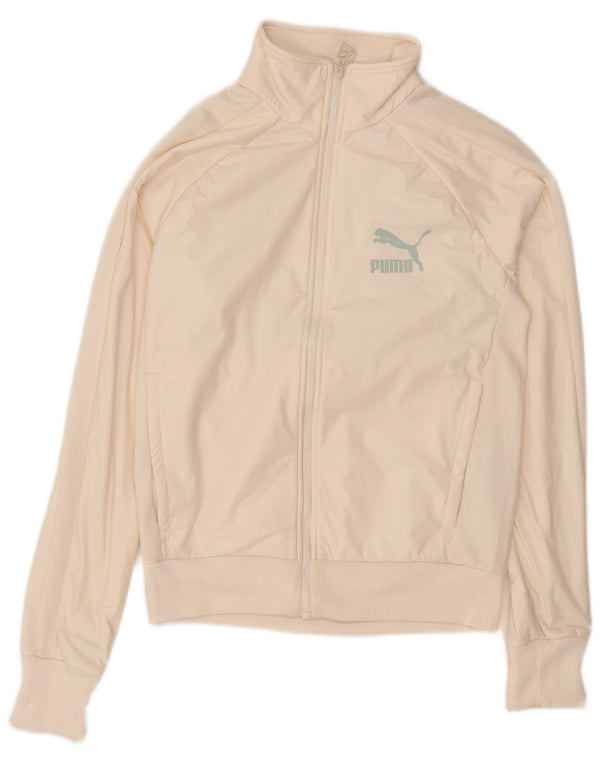 Giacca da tuta grafica da donna Puma UK 6 XS poliestere bianco