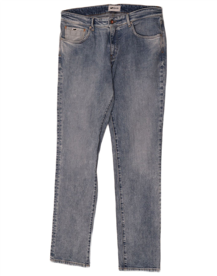 Jeans slim da uomo Gas W33 L32 cotone blu