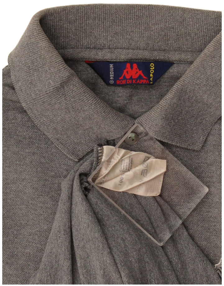 Polo Kappa Uomo In Cotone Grigio Medio