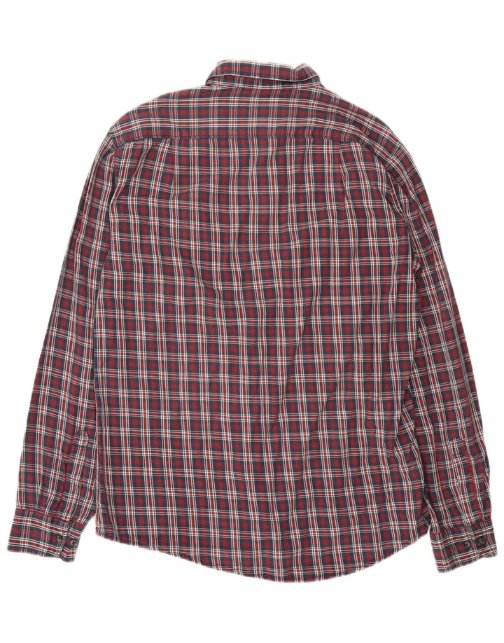 Carrera Camicia da uomo in flanella vestibilità regolare in cotone a quadri rosso medio