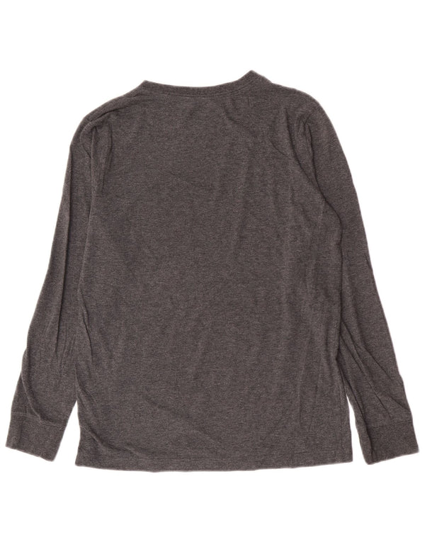 Top grafico Hurley da bambino a maniche lunghe 13-14 anni XL in cotone grigio