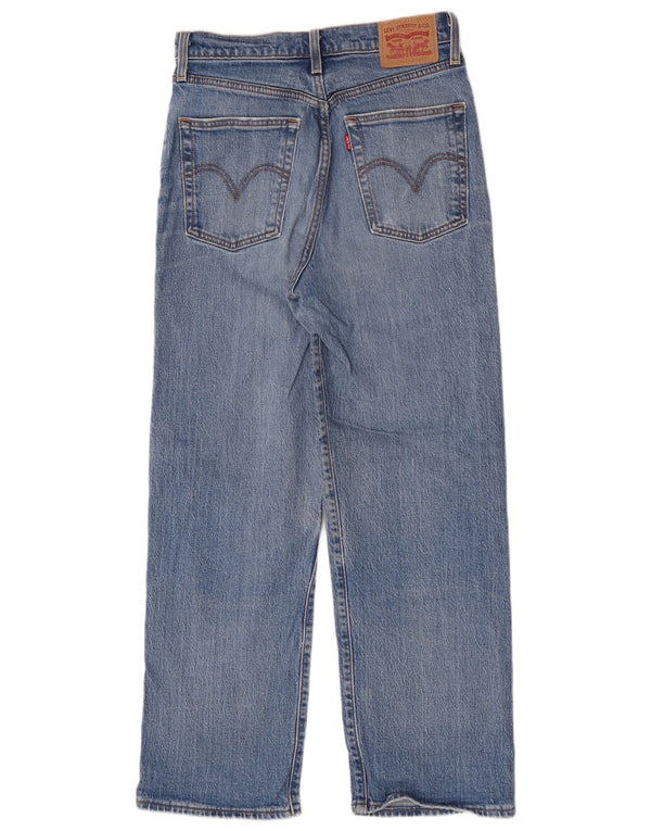 Jeans dritti a vita alta da donna Levi's W27 L27 cotone blu