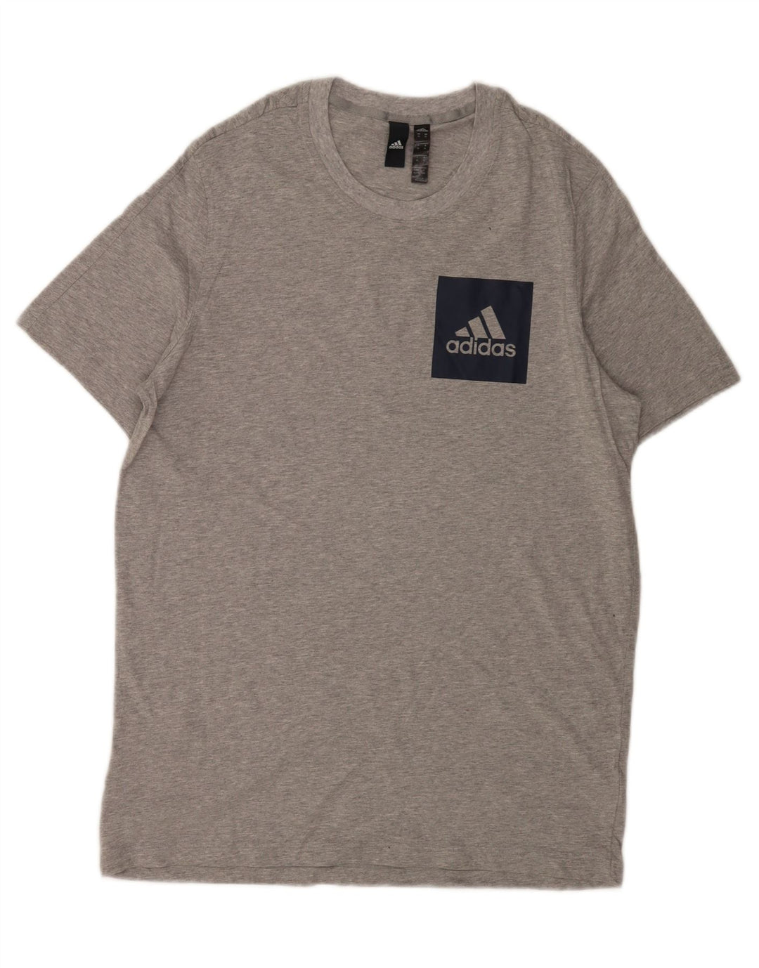 T-shirt da uomo Adidas Top XL in cotone chiazzato grigio