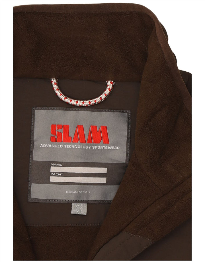 Giacca a vento da uomo Slam UK 42 XL nylon marrone