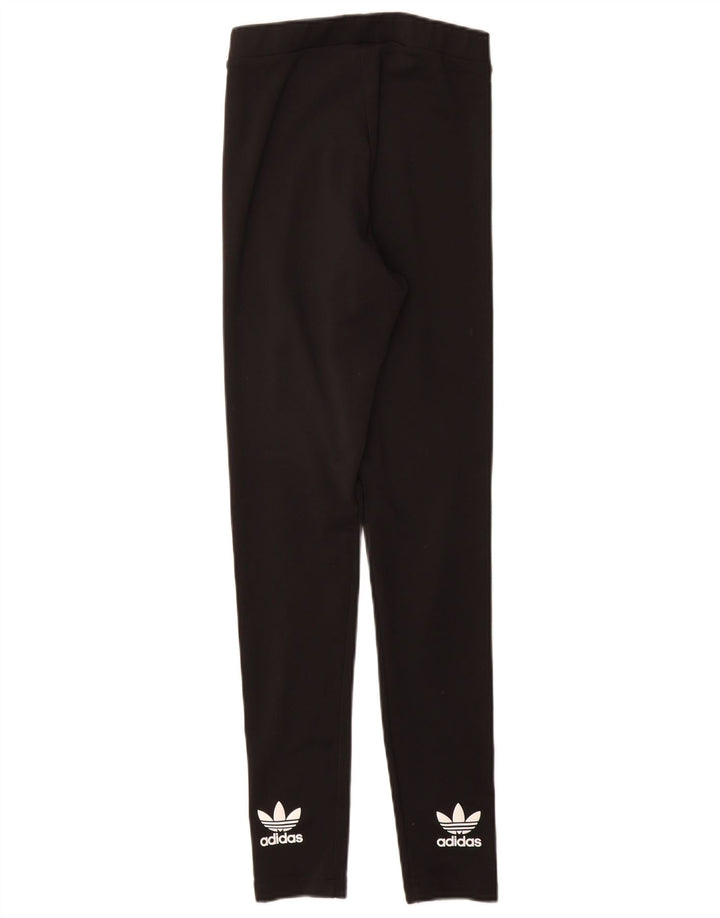 Leggings grafici da donna Adidas UK 8 piccoli neri