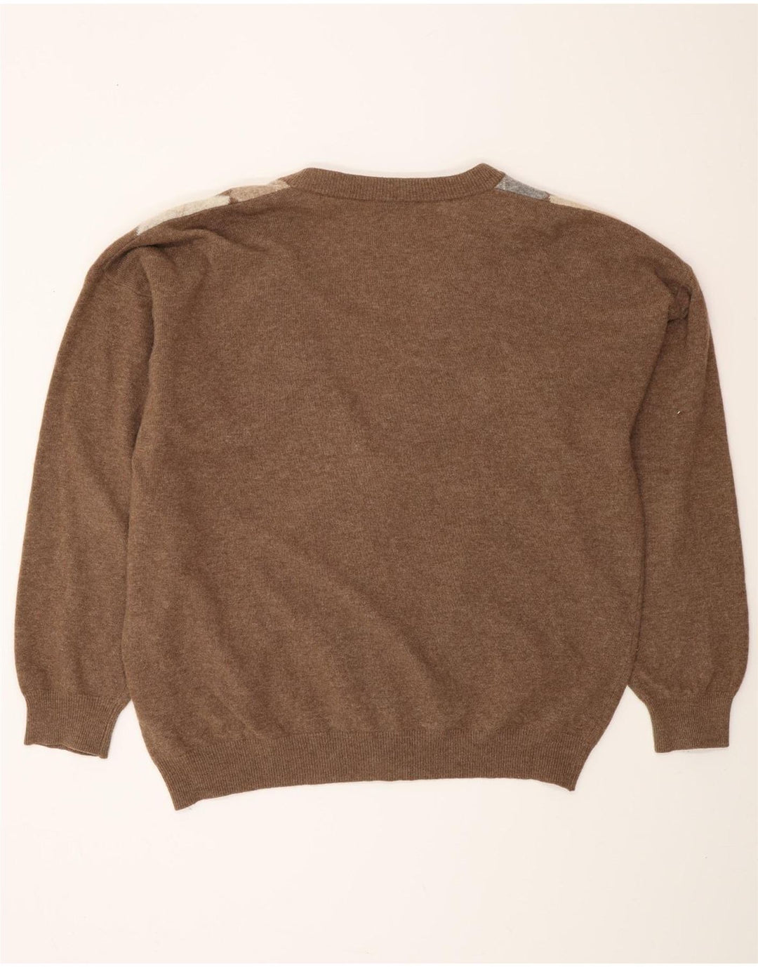 Maglione cardigan da uomo MONELLO IT 52 Large Marrone Argyle/Diamond Wool