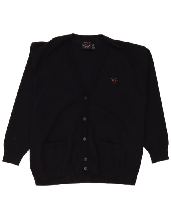 Paul & Shark Maglione cardigan yachting da uomo XL lana blu navy