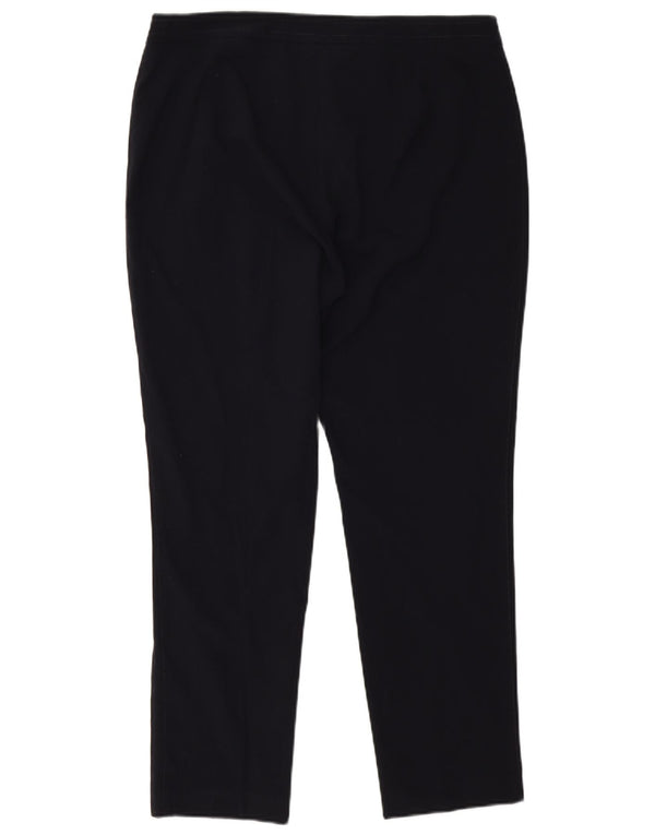 Marks & Spencer Womens Tapered Chino Trousers UK 16 Large W32 L28 Navy Blue