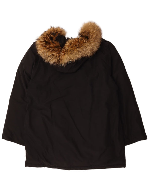 Cappotto imbottito con cappuccio da uomo Rifle UK 42 XL cotone nero