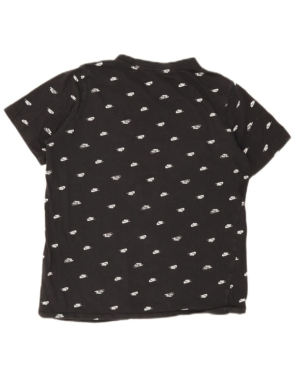 T-shirt grafica da ragazzo Nike Top 13-14 anni XL cotone nero