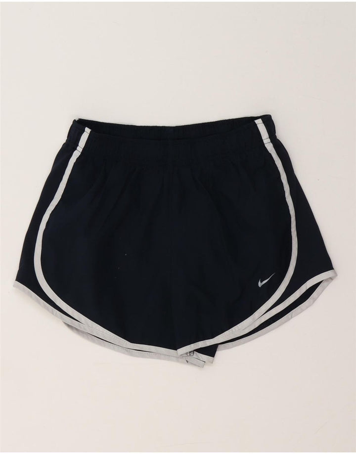 Pantaloncini sportivi Nike Dri Fit da donna UK 8 Small in poliestere blu navy