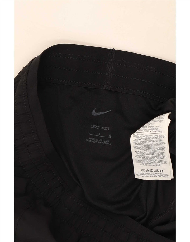 Pantaloncini sportivi Nike da donna Dri Fit UK 14 Large Nero Poliestere