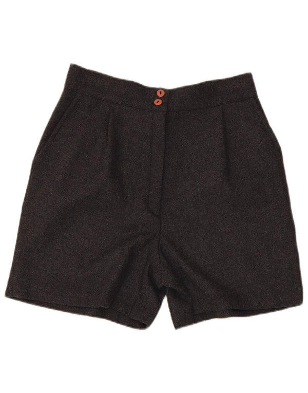 Pantaloncini casual da donna vintage grandi W30 poliestere grigio