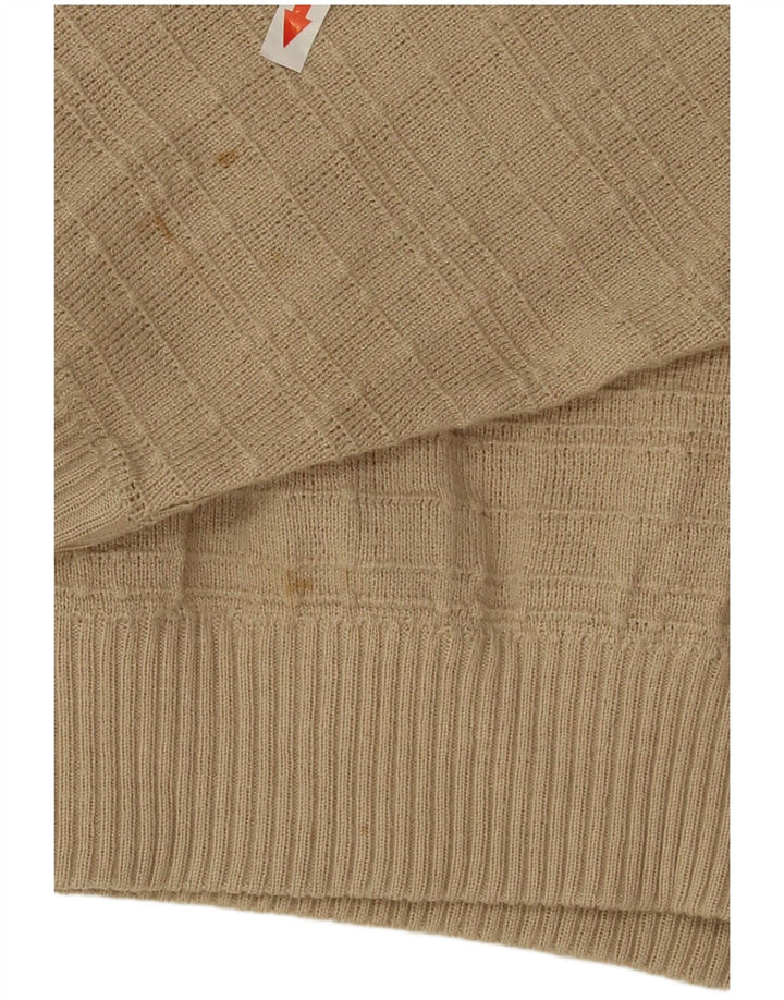 Maglione da uomo con scollo a V Marks & Spencer piccolo acrilico beige