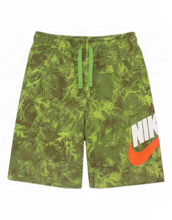 Pantaloncini sportivi Nike da ragazzo con grafica 13-14 anni XL in cotone mimetico verde