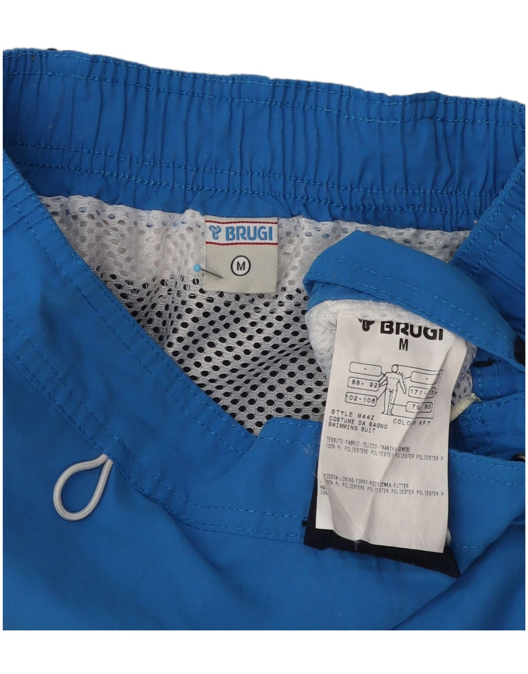 Pantaloncini da bagno da uomo Brugi in poliestere color block blu medio