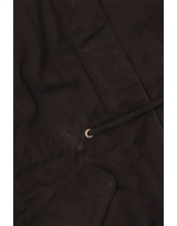 Giacca Parka con cappuccio da donna Zara UK 14 poliestere nero medio
