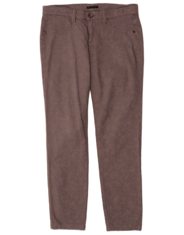 Pantaloni casual super skinny da donna Sisley W28 L28 cotone grigio