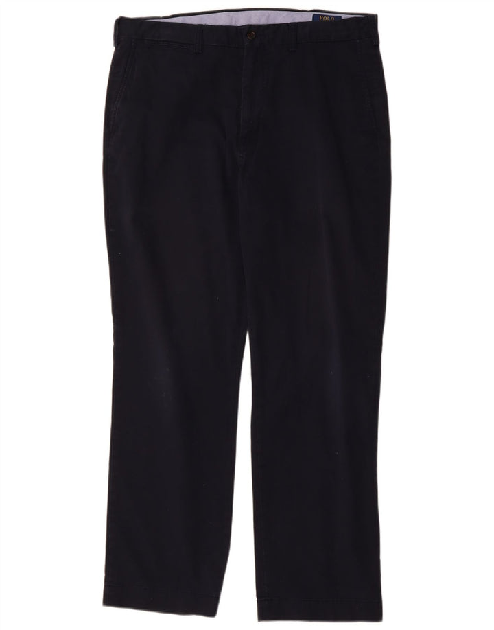 POLO RALPH LAUREN Pantaloni chino da uomo dalla vestibilità classica W36 L32 Blu navy