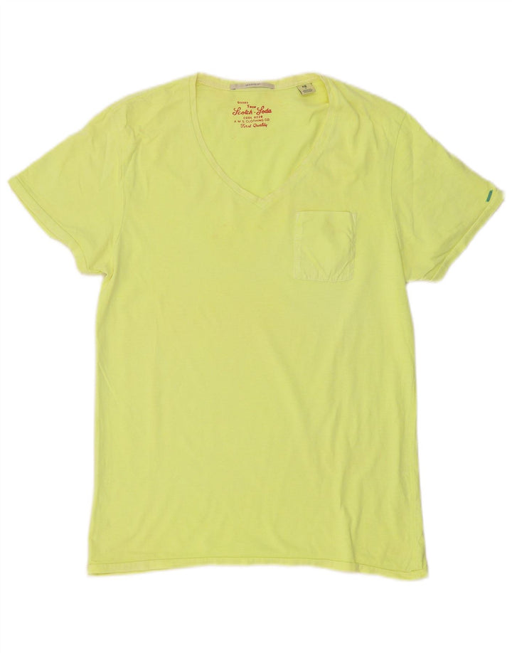 SCOTCH & SODA T-shirt da uomo Top piccola in cotone giallo