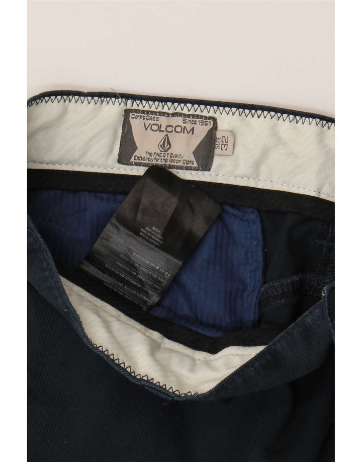 Pantaloncini chino da uomo Volcom W32 cotone blu navy medio